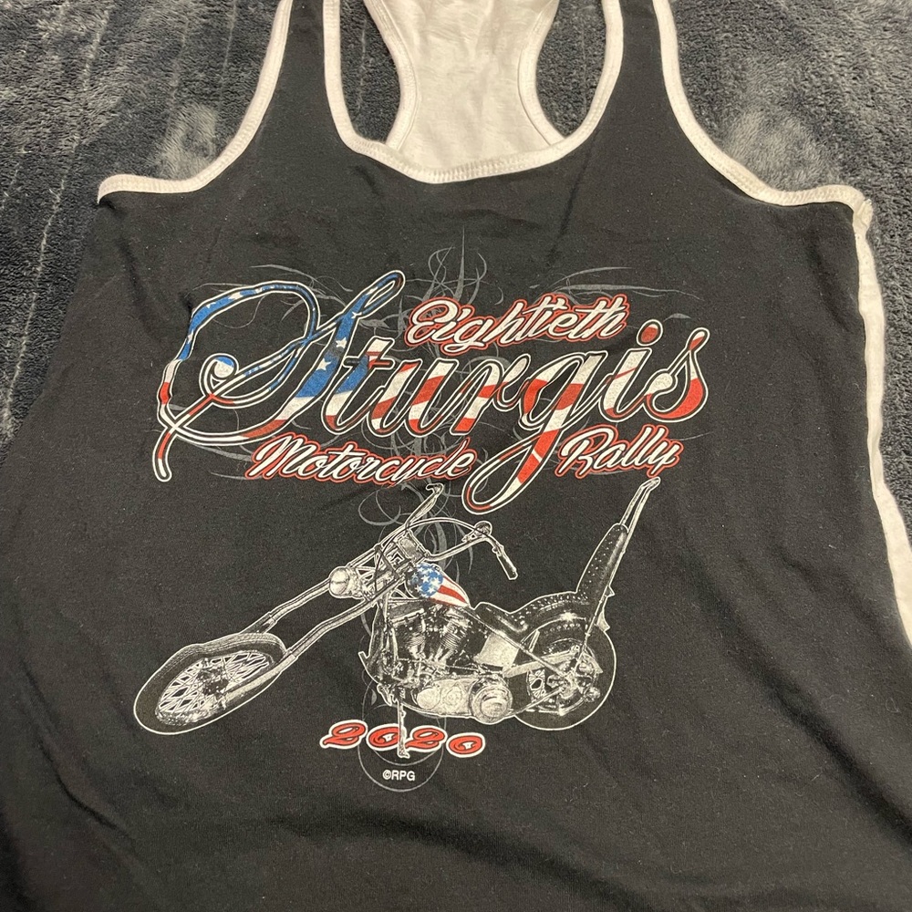 cute sturgis tank top american pattern